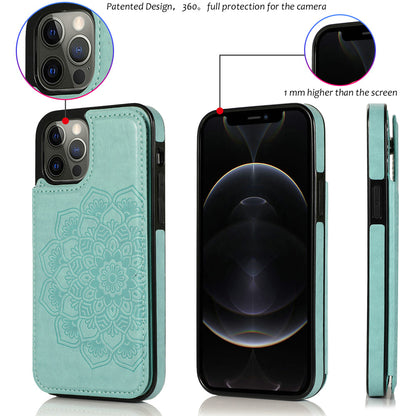 For Apple iPhone 14 /Plus Pro Max Wallet PU Leather [Two Magnetic Clasp] [Card Slots] Stand Back Storage Flip  Phone Case Cover