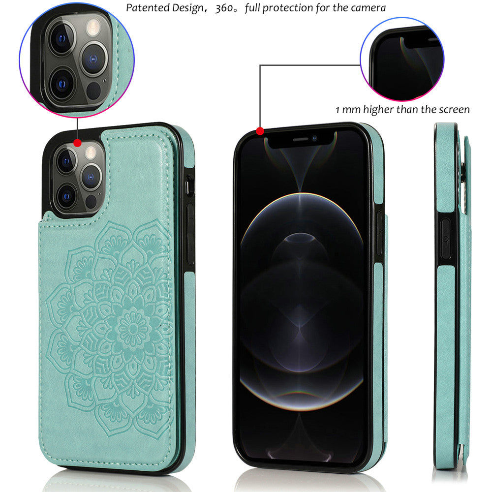 For Apple iPhone 11 Pro Max Wallet PU Leather [Two Magnetic Clasp] [Card Slots] Stand Durable Back Storage Flip  Phone Case Cover
