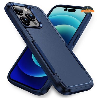 For Apple iPhone 14 /Pro Max Hybrid Bumper Rugged Dual Layer Heavy-Duty Military-Grade Rubber TPU Defender Protective  Phone Case Cover