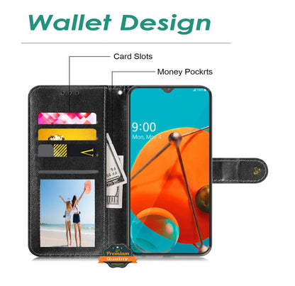 For Samsung Galaxy A12 5G Luxury Leather Wallet Case with Credit Card Holder Storage Lanyard Kickstand & Magnetic Flip  Phone Case Cover