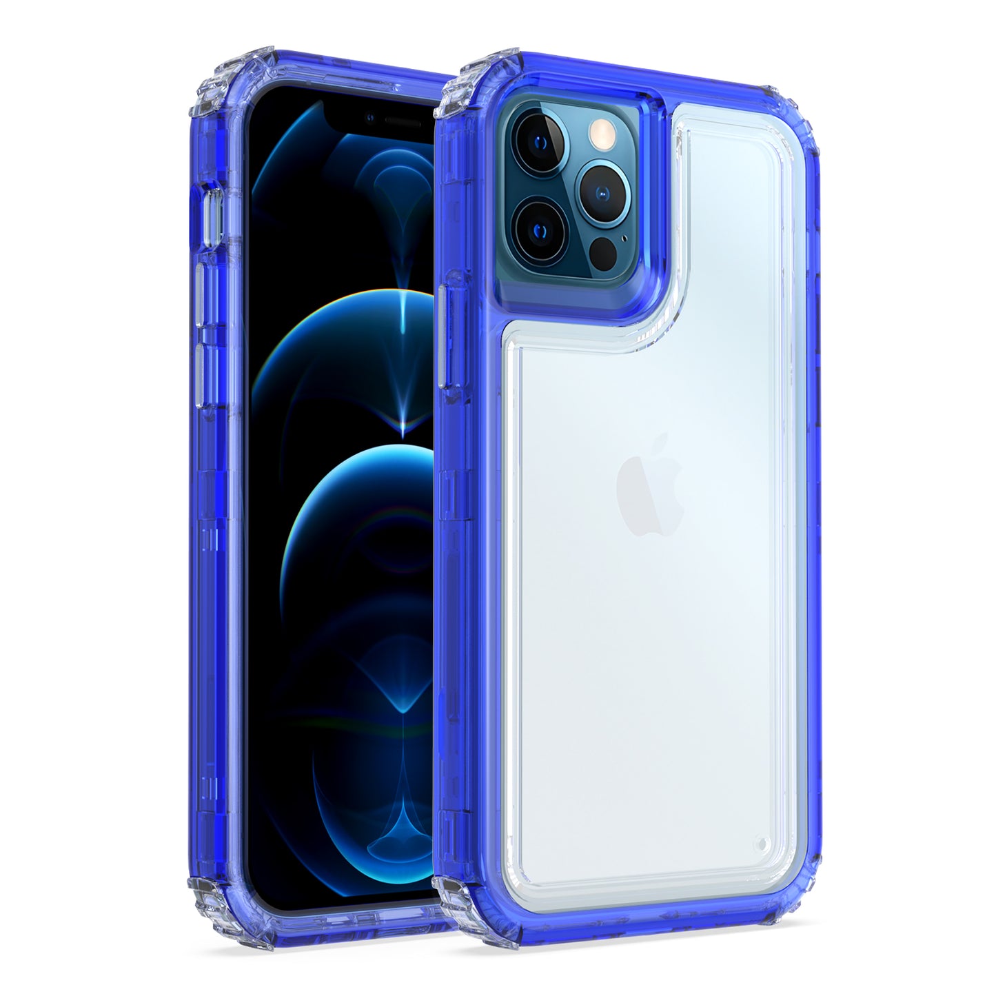 For Apple iPhone 13 Pro Max (6.7") Heavy Duty Rugged 3 in 1 Hybrid Shockproof Full Body Bumper Durable [Military Grade] Transparent Protective  Phone Case Cover
