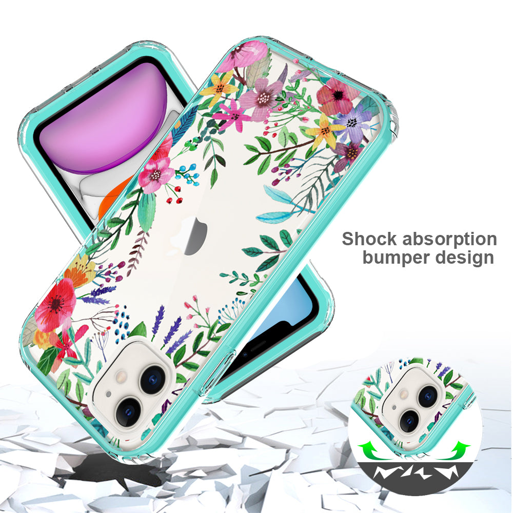 For Apple iPhone 14 Pro (6.1") Beautiful Design 3in1 Hybrid Triple Layer Armor Hard PC Plastic Rubber Frame  Phone Case Cover