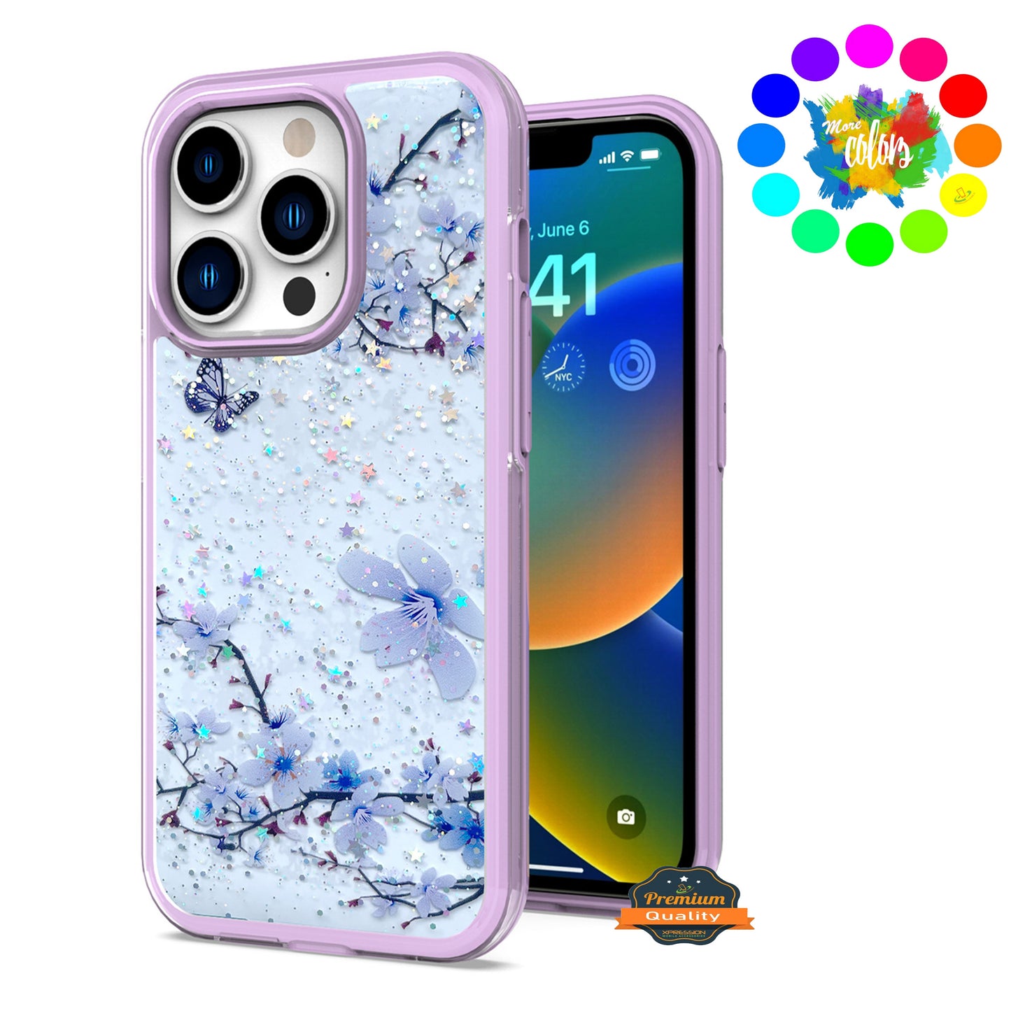 For Samsung Galaxy A53 5G Sakura Spring Flowers Design Colorful Frame Hybrid Rubber TPU Hard PC Shockproof Slim  Phone Case Cover