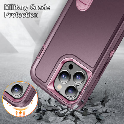 For Apple iPhone 14 /Plus Pro Max Hybrid Protective Hybrid Armor 3 in 1 Shockproof with Kickstand Heavy Duty Rugged  Phone Case Cover