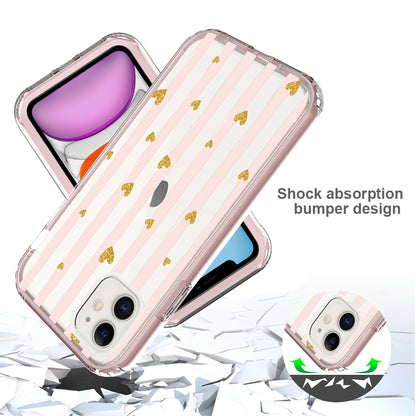 For Apple iPhone 14 Pro Max (6.7") Beautiful Design 3 in 1 Hybrid Triple Layer Armor Hard PC Rubber TPU Frame  Phone Case Cover
