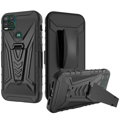 For Samsung Galaxy A32 5G 3 in 1 Rugged Swivel Belt Clip Holster Heavy Duty Hybrid Armor Rubber TPU with Kickstand Stand Black Phone Case Cover