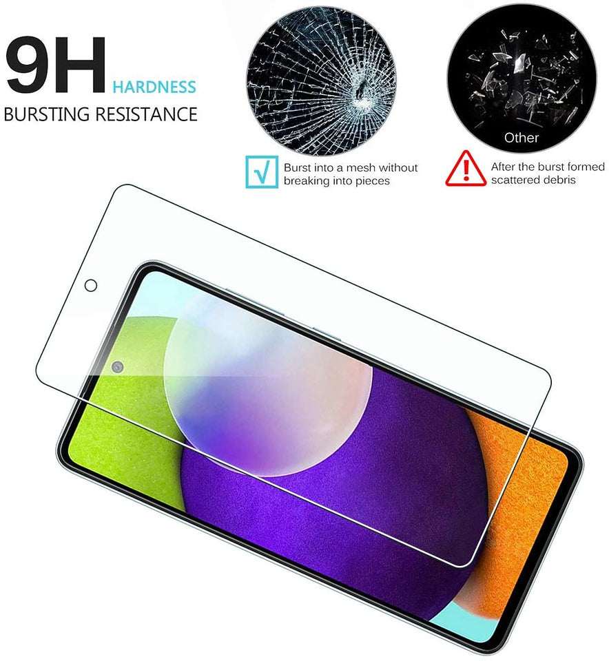For Samsung Galaxy A33 5G Screen Protector Clear Transparent Tempered Glass, Case Friendly, 9H Hardness, Anti-Bubble Tempered Glass Screen Guard Clear Screen Protector
