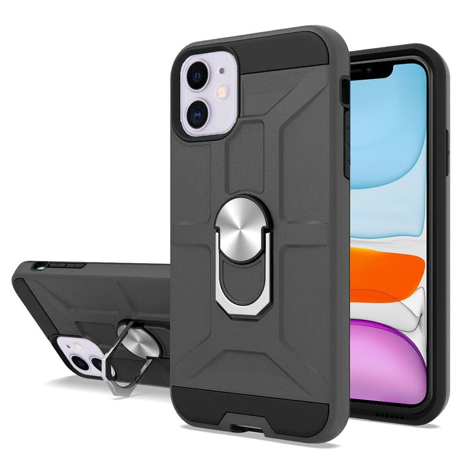 For Samsung Galaxy A12 5G Hybrid Ring Stand [360° Rotatable Ring Holder Magnetic Kickstand] Shockproof Hard Rubber TPU  Phone Case Cover