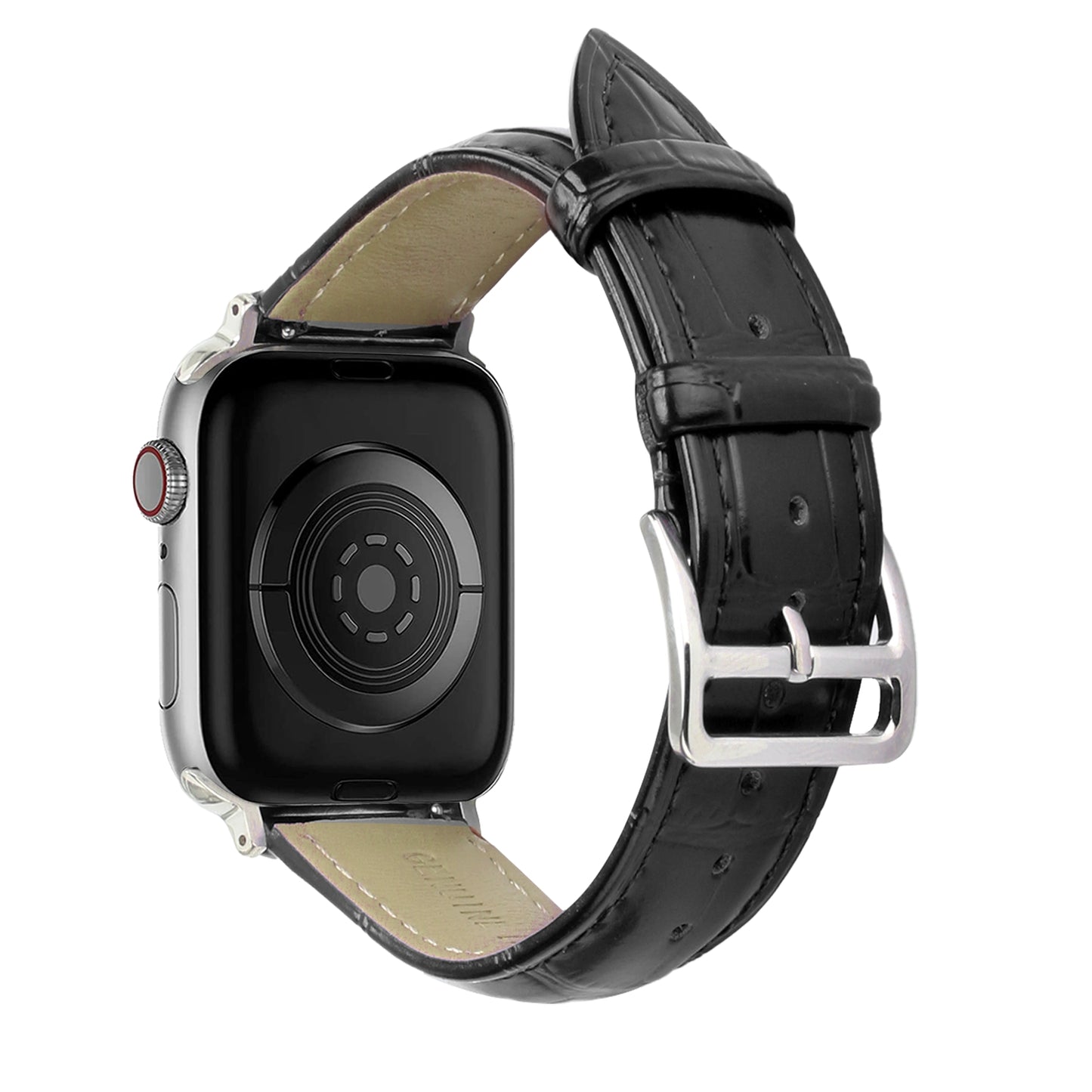 For Apple Watch Size 38/40/41mm Genuine Leather Replacement Band Strap Hybrid Wristbands Design Gold Buckle for iWatch Series 7/SE/6/5/4/3/2/1  Phone Case Cover