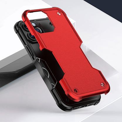 For Apple iPhone 14 Pro (6.1") Tough Shockproof Hybrid Heavy Duty Dual Layer TPU Bumper Rugged Rubber Defend Armor Red Phone Case Cover