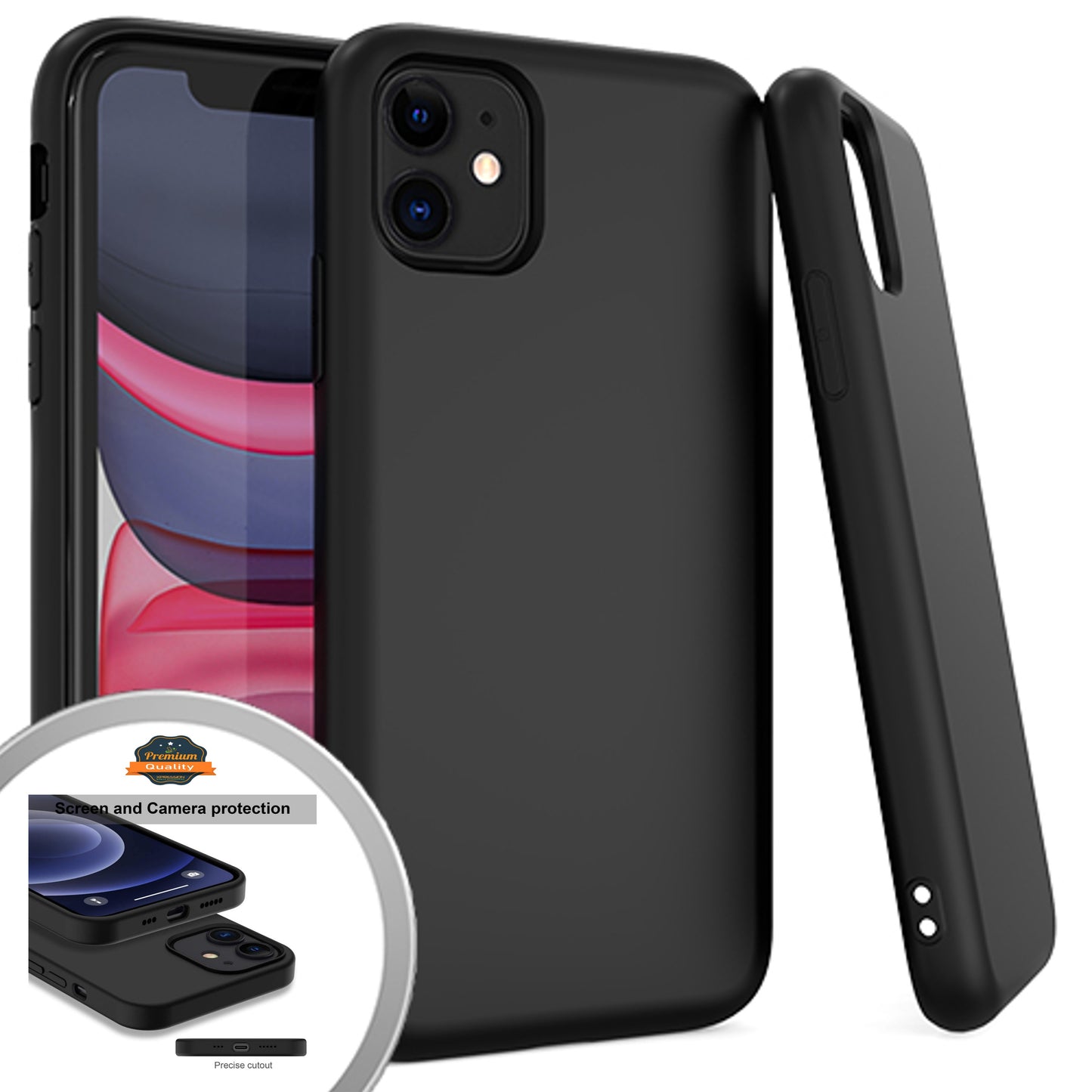 For Apple iPhone 14 (6.1") Slim Fit Hybrid Silicone Soft Gel Rubber TPU Full Body Protection Shockproof Protective  Phone Case Cover