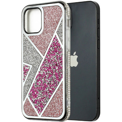 For Apple iPhone 14 /Plus Pro Max Glitter Bling Diamond Rhinestone Sparkly Bumper Fashion Shiny Cute Fancy Hybrid  Phone Case Cover