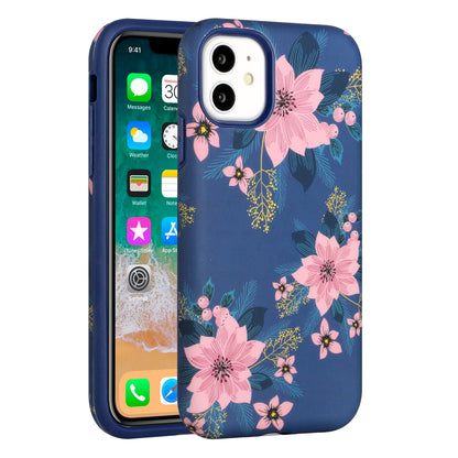For Apple iPhone 14 Pro Max (6.7") Bliss Floral Stylish Design Hybrid Rubber TPU Hard Shockproof Armor Slim  Phone Case Cover