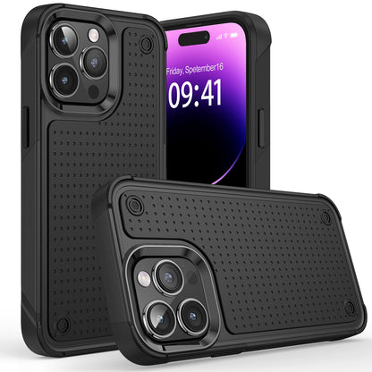 For Apple iPhone 14 /Plus Pro Max Heavy Duty Hybrid Armor Rubber TPU Hard Drop Proof Dot Rugged Tough Durable  Phone Case Cover