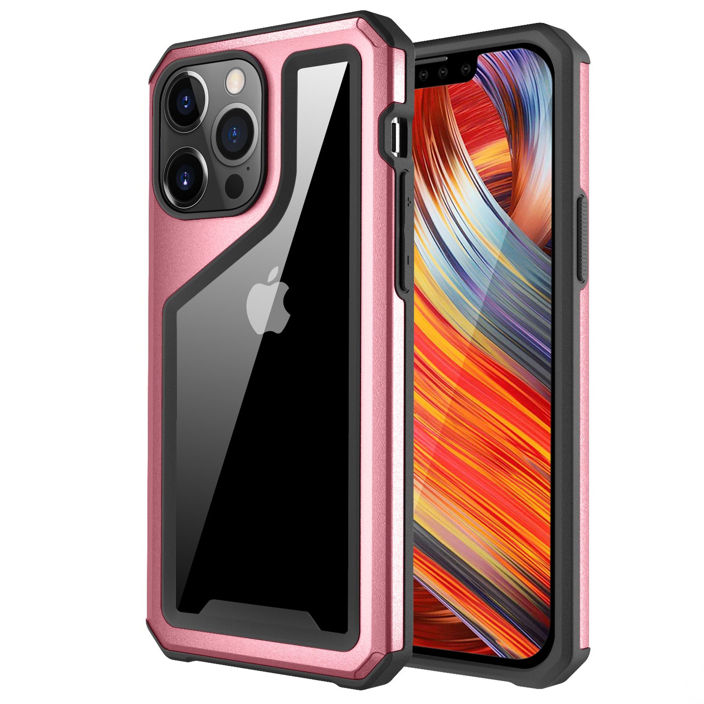For Apple iPhone 11 (6.1") Clear Hybrid Aluminum Alloy Protective Shockproof Hard Back Dual Layer Thick Bumper Frame  Phone Case Cover