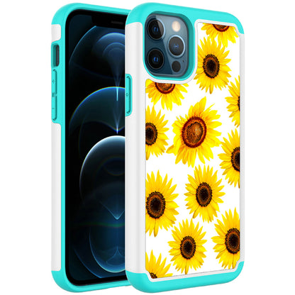 For Apple iPhone 13 Pro Max (6.7") Beautiful Design Tuff Hybrid Heavy Duty Sturdy Shockproof Full Body Soft TPU Hard Protective  Phone Case Cover