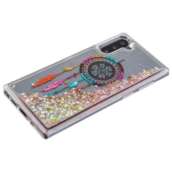 For Samsung Galaxy Note 10 (6.3) Quicksand Liquid Glitter Bling Hybrid Image Flowing Sparkle TPU Skin Dreamcatcher Phone Case Cover