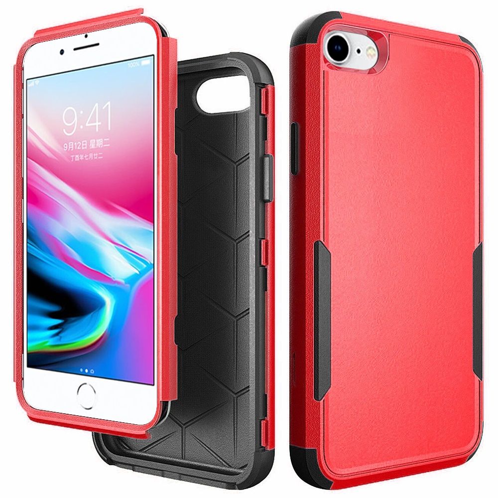 For Apple iPhone SE 3 (2022) SE/8/7 Hybrid Rugged Hard Shockproof Drop-Proof with 3 Layer Protection, Military Grade Heavy-Duty Armor Design  Phone Case Cover