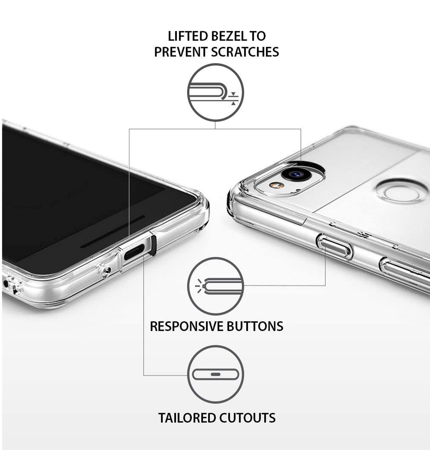 For Samsung Galaxy A03S Slim Body Frame [Shock-Absorption] Hybrid Defender Rubber Silicone Gummy TPU Clear Hard Back  Phone Case Cover