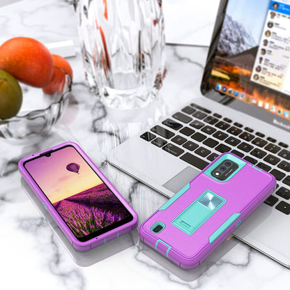 For Apple iPhone 14 (6.1") Military Grade Full-Body Rugged with Kickstand Hybrid Heavy Duty Support Car Mount Holder  Phone Case Cover