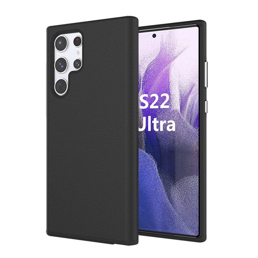 For Samsung Galaxy S22 /Plus Ultra Slim Hybrid Impact Anti-Slip Textured Armor Shockproof Dual Layer Soft TPU & Hard PC Rugged Bumper  Phone Case Cover