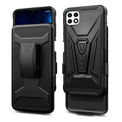 For Apple iPhone 14 Plus /Pro Max Hybrid Belt Clip Holster with Built-in Kickstand, Heavy Duty Shock Absorption Armor Rugged  Phone Case Cover