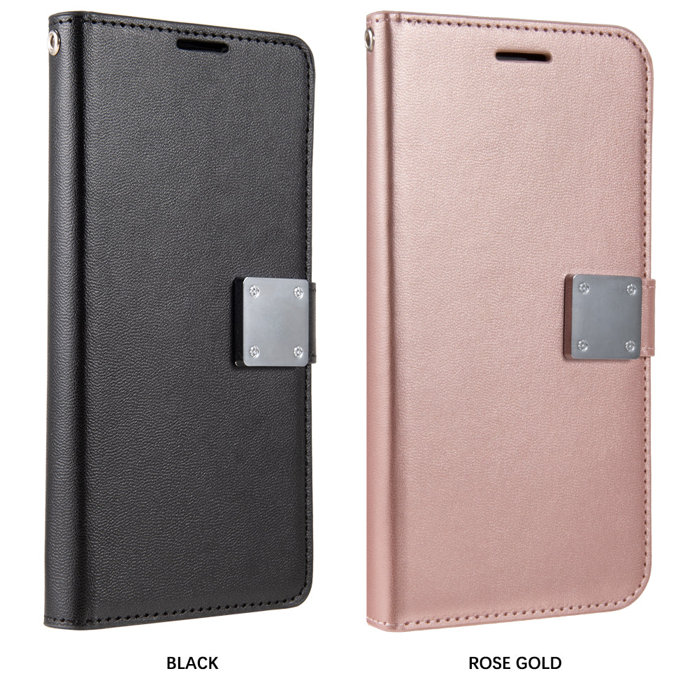 For Apple iPhone 14 /Plus Pro Max Leather Wallet Case with 6 Credit Card, Cash Slot Lanyard Dual Flip Pouch Pocket Stand  Phone Case Cover