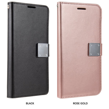 For Apple iPhone 14 /Plus Pro Max Leather Wallet Case with 6 Credit Card, Cash Slot Lanyard Dual Flip Pouch Pocket Stand  Phone Case Cover