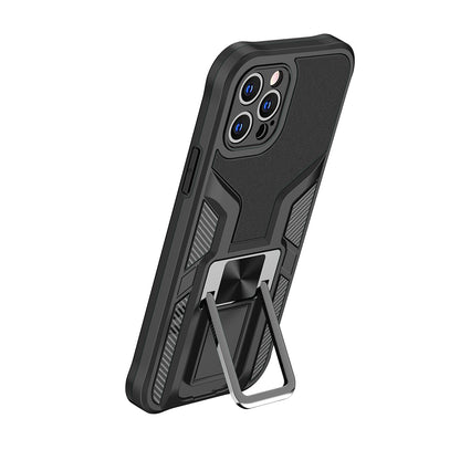 For Apple iPhone 12 Pro Max (6.7") Shockproof [Military-Grade] with Metal Magnetic Kickstand, Hybrid Rugged TPU Heavy Duty  Phone Case Cover