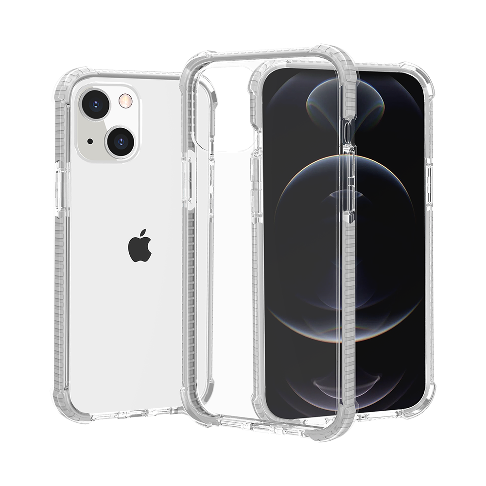 For Apple iPhone 11 (6.1") Slim Hybrid Transparent Rubber Gummy Gel Hard PC Silicone TPU Color Bumper Frame  Phone Case Cover