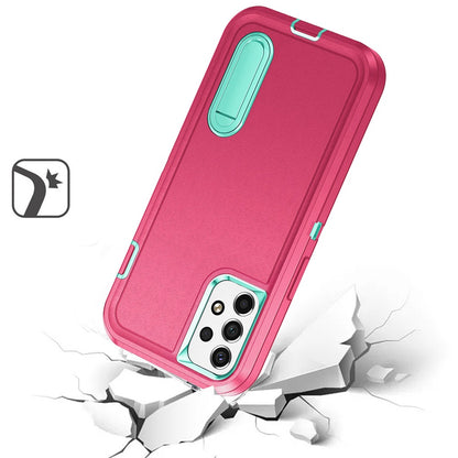 For Apple iPhone 14 Pro (6.1") Hybrid 3 Layers Hard 3in1 Shockproof with Kickstand Heavy Duty TPU Rubber Anti-Drop  Phone Case Cover