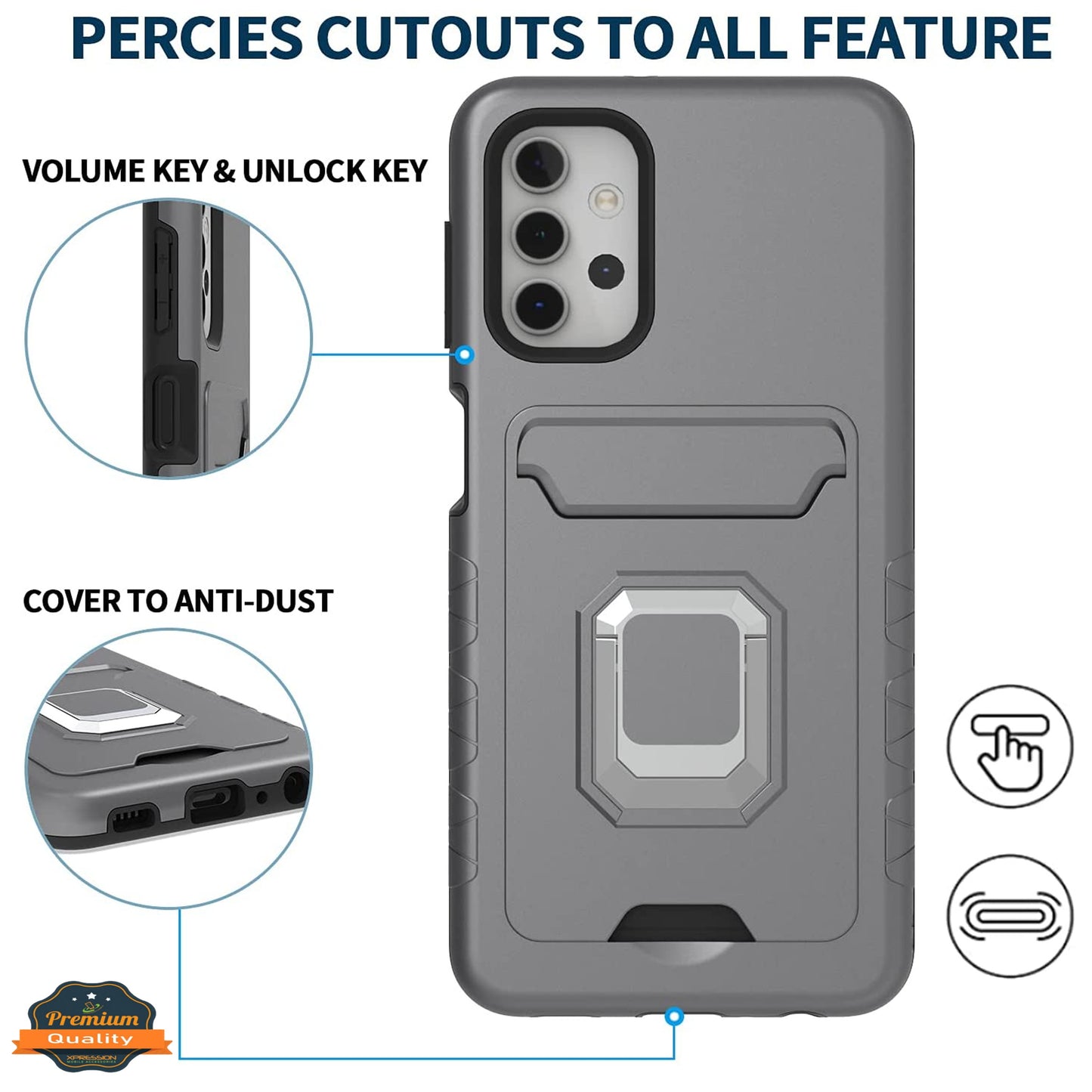 For Apple iPhone 14 Plus /Pro Max Wallet Credit Card Slot Holder with Ring Kickstand Magnetic Shockproof 2in1 Hybrid  Phone Case Cover