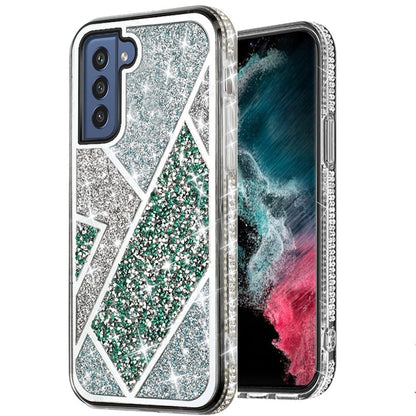 For Samsung Galaxy S22+ Plus Glitter Bling Diamond Rhinestone Sparkly Bumper Fashion Shiny Fancy Cases Hybrid Rugged  Phone Case Cover
