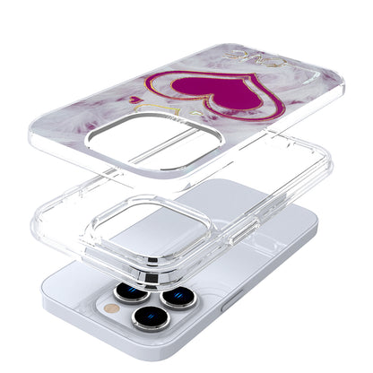 For Samsung Galaxy A53 5G Stylish Gold Layer Printing Design Hybrid Rubber TPU Hard PC Shockproof Armor Rugged Slim Fit Love Phone Case Cover