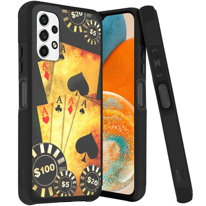 For Samsung Galaxy A23 5G Graphic Design Pattern Hard PC TPU Tough Strong Hybrid Shockproof Armor Frame  Phone Case Cover