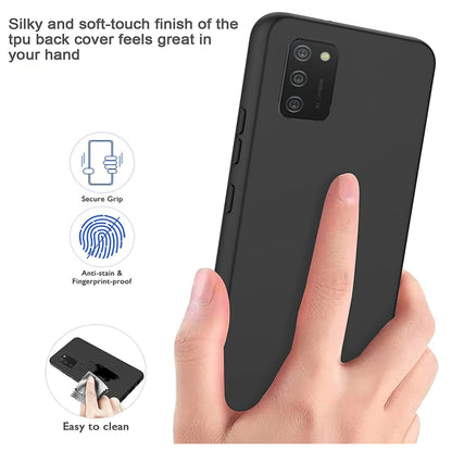 For BLU View 3 (B140DL) Slim Flexible TPU Hybrid [Matte Finish Coating] Shock Absorbing Rubber Silicone Gummy Protection Black Phone Case Cover