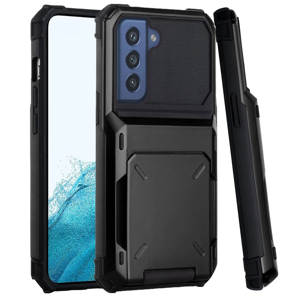 For Apple iPhone SE 3 (2022) SE/8/7 Multiple Wallet Hidden Credit Card Holder (Upto 5 Cards) Shockproof Hybrid Durable  Phone Case Cover