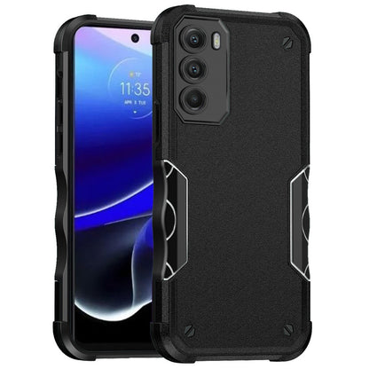 For Apple iPhone 14 Pro (6.1") Slim Tough Shockproof Hybrid Heavy Duty Dual Layer TPU Bumper Rugged Rubber Armor Black Phone Case Cover