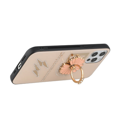 For OnePlus Nord N20 5G Diamond Bling Sparkly Glitter Ornaments Engraving Hybrid Ring Stand Holder Rugged Fashion  Phone Case Cover