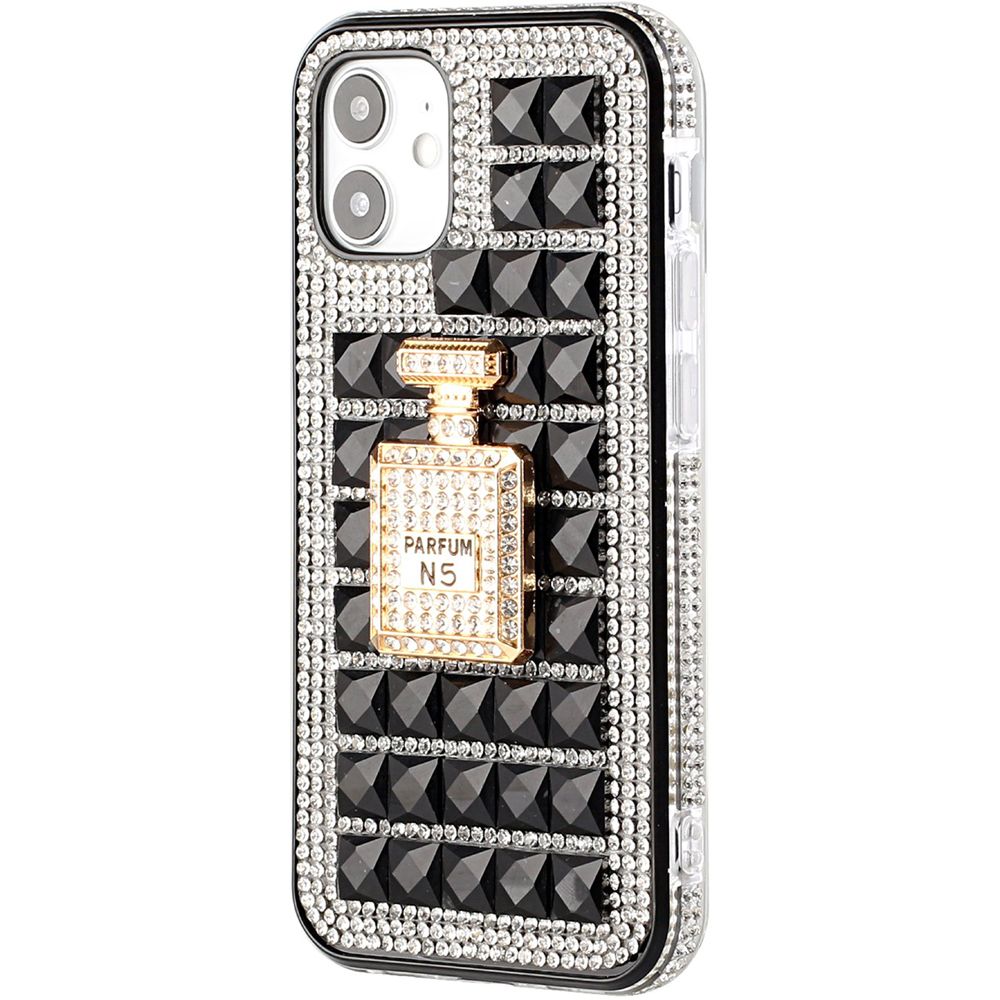 For Apple iPhone SE 2022 /SE 2020/8/7 Fashion Luxury 3D Bling Diamonds Rhinestone Jeweled Ornament Crystal Hybrid Hard  Phone Case Cover