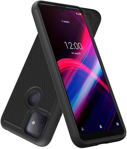 For Apple iPhone 13 Pro Max (6.7") Textured Hybrid Tuff Shockproof Rugged Hard PC & Soft Silicone TPU Anti-Slip Dual Layer Protective Bumper  Phone Case Cover