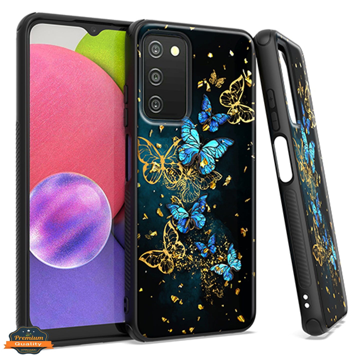 For Samsung Galaxy A33 5G Marble Fashion Stone Stylish Flake Glitter Bling Hybrid Slim Glossy TPU Rubber Hard Protection  Phone Case Cover
