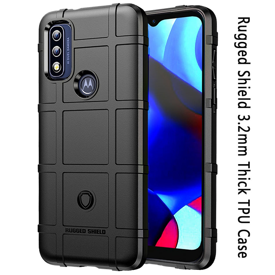 For Google Pixel 7 Rugged Shield Hybrid Gel TPU Thick 3.2mm Rough Armor Tactical Matte Grip Silicone Texture Anti-Drop Black Phone Case Cover