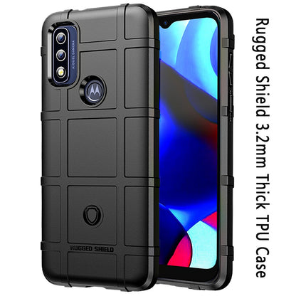 For Google Pixel 7 Pro Rugged Shield Hybrid TPU 3.2mm Thick Rough Armor Tactical Matte Grip Silicone Texture Anti-Drop Black Phone Case Cover