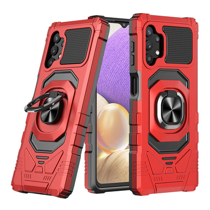 For Samsung Galaxy A32 5G Hybrid Dual Layer with Rotate Magnetic Ring Stand Holder Kickstand, Rugged Shockproof Hard Protective  Phone Case Cover