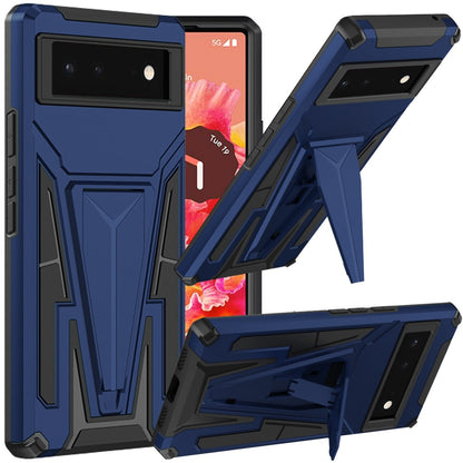 For Google Pixel 6 Pro Heavy Duty Protection Hybrid Built-in Kickstand Rugged Shockproof Military Grade Dual Layer Full Body  Phone Case Cover