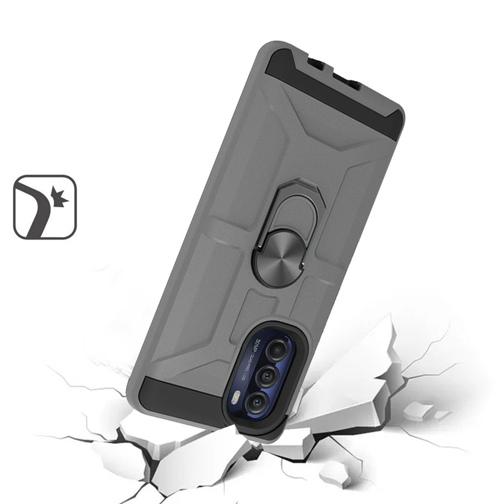 For Motorola Moto G Stylus 5G 2022 Hybrid Cases with Stand Kickstand Ring Holder [360° Rotating] Armor Dual Layer Work  Phone Case Cover