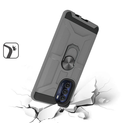 For Motorola Moto G Stylus 5G 2022 Hybrid Cases with Stand Kickstand Ring Holder [360° Rotating] Armor Dual Layer Work  Phone Case Cover