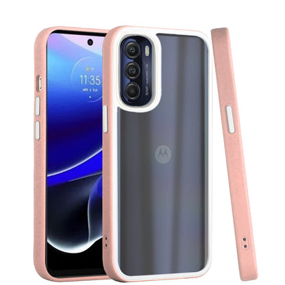 For Motorola Moto G Stylus 5G 2022 Hybrid Transparent Colored Frame Bumper Hard Back Shockproof Slim TPU Protective  Phone Case Cover
