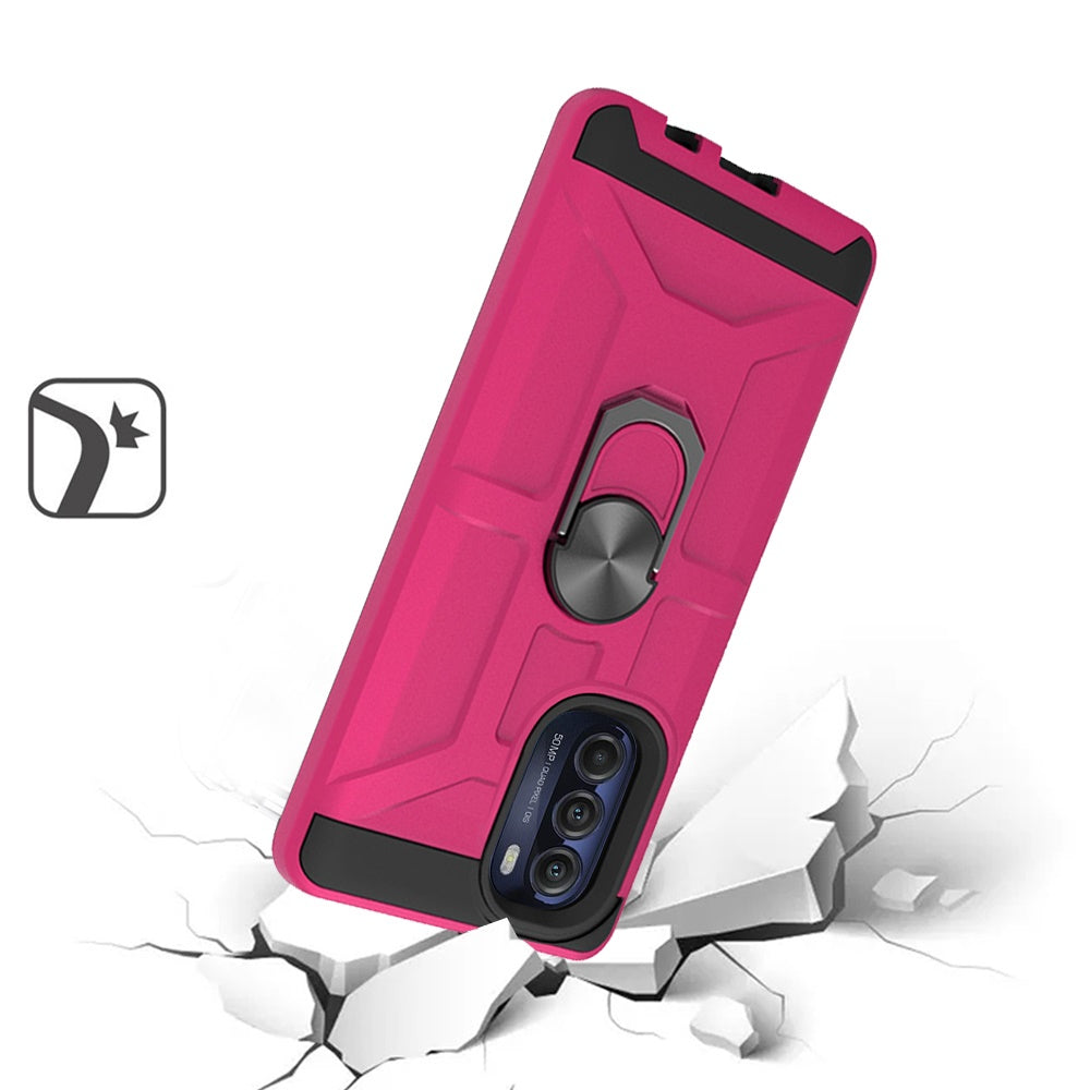 For Motorola Moto G Stylus 5G 2022 Hybrid Cases with Stand Kickstand Ring Holder [360° Rotating] Armor Dual Layer Work  Phone Case Cover